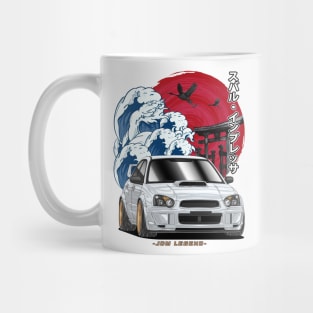 White Subie Impreza WRX Blob Eye Mug